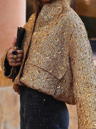 Vicky | Sequined Bomber Jacket