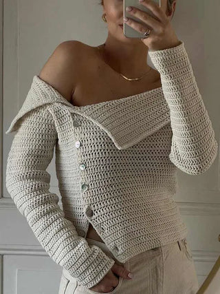 Brigitte | Off Shoulder Cardigan